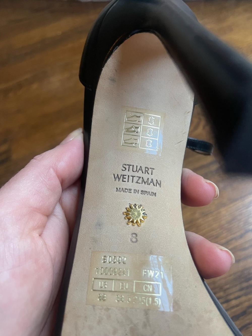Stuart Wiseman Nudist Sandals | Black Leather | 8 - Picture 6 of 6